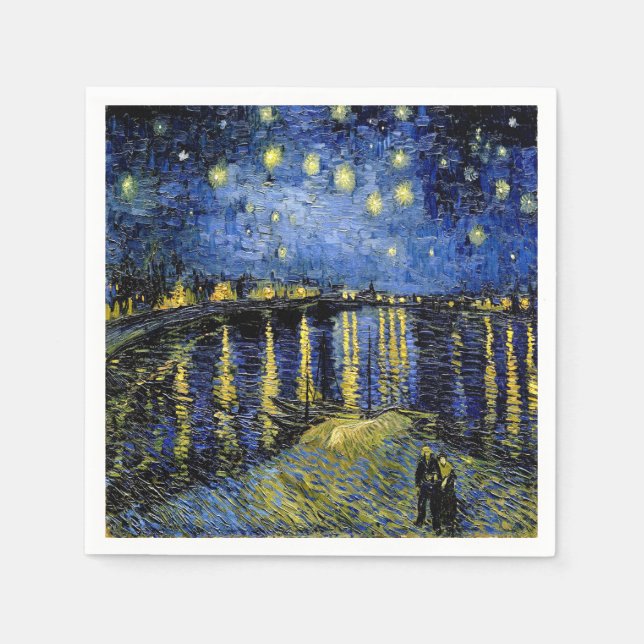 Vincent Van Gogh Starry Night 1888 Paper Napkins (Front)