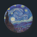 VINCENT VAN GOGH - Starry night 1889 Paper Plate<br><div class="desc">VINCENT VAN GOGH - Starry night 1889
Oil on canvas</div>