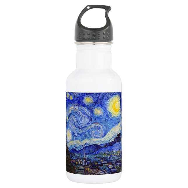 vincent, van, gogh, starry, night 532 ml water bottle (Front)