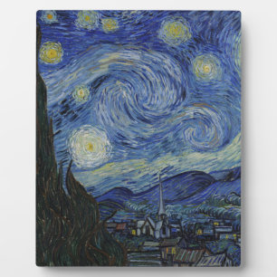 Vincent Van Gogh - Starry Night. Art Painting Plaque