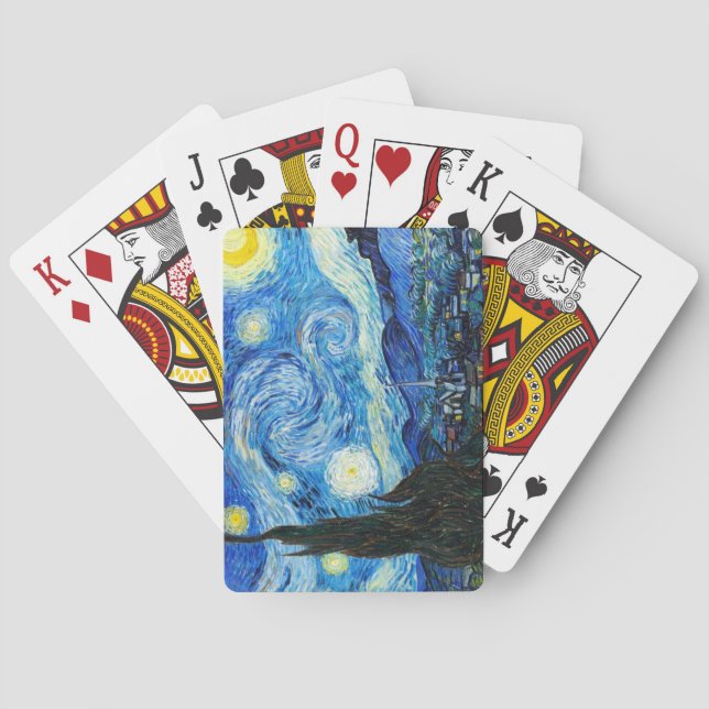 Vincent Van Gogh Starry Night Art Playing Cards (Back)