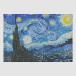 Vincent Van Gogh Starry Night Blue Yellow Tissue Paper