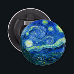vincent van gogh starry night bottle opener<br><div class="desc">Van Gogh's famous painting,  "The Starry Night." Painted during his stay at the Saint Remy asylum in the 1880's,  van Gogh depicted the rolling hills and cypress trees he saw from his window.  Digitally enhanced by PixDezines.  Copyright © 2008-2016 PixDezines.com™ and PixDezines™ on zazzle.com. All rights reserved.</div>