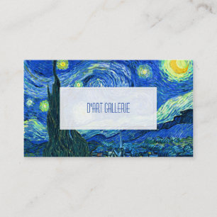 vincent van gogh starry night business card