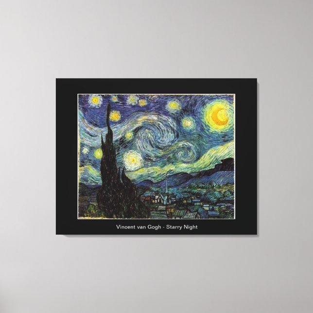 Vincent van Gogh, Starry Night Canvas Print (Front)