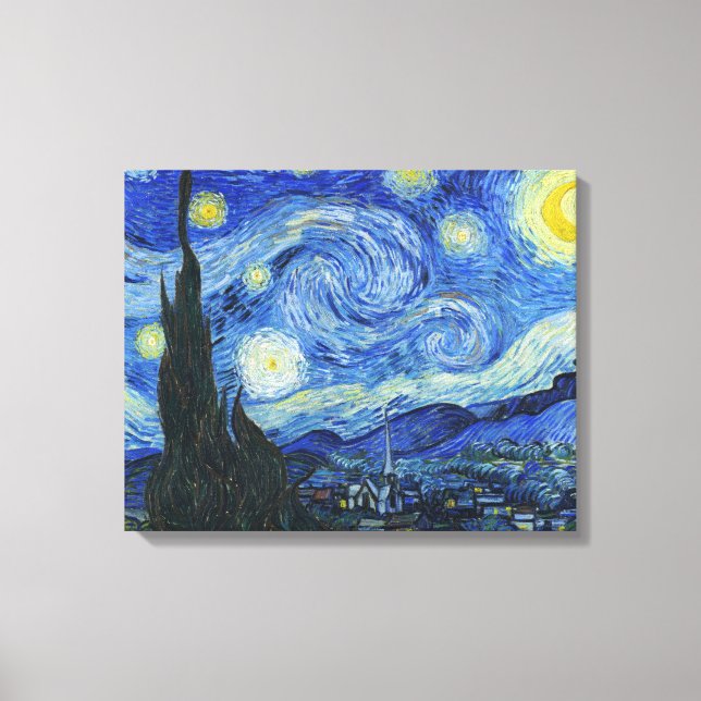 Vincent Van Gogh - Starry Night Canvas Print (Front)
