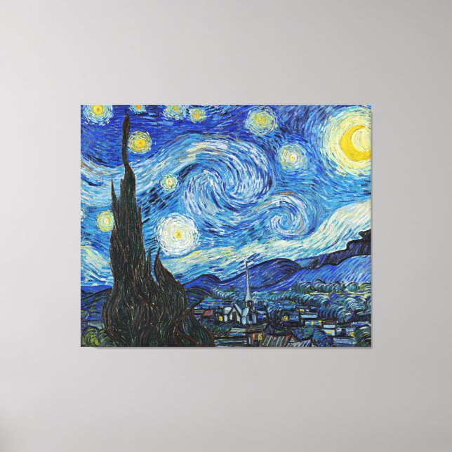 Vincent van Gogh, Starry Night Canvas Print (Front)