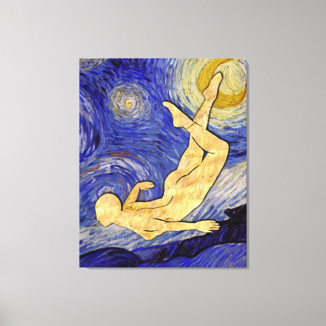 Vincent Van Gogh Starry Night Canvas Print (Front)