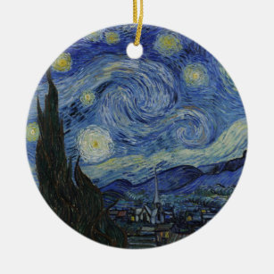 Vincent Van Gogh - Starry Night Ceramic Tree Decoration