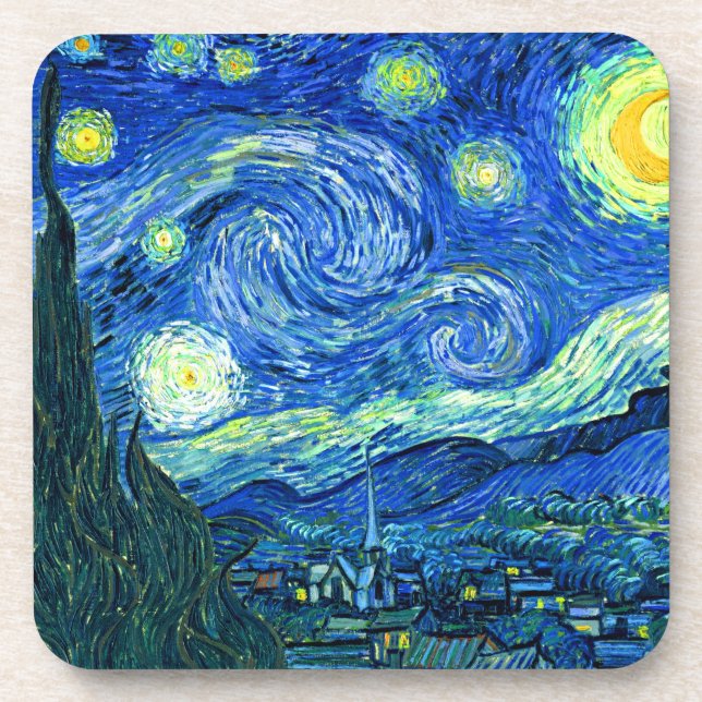 vincent van gogh starry night coaster (Front)