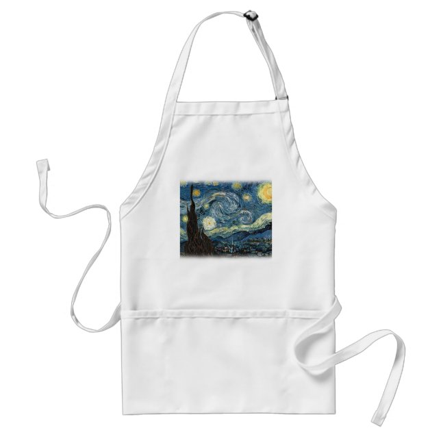 Vincent van Gogh, Starry Night. Famous art. Standard Apron (Front)
