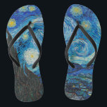 Vincent van Gogh, Starry Night Flip Flops<br><div class="desc">Starry Night,  famous painting by Vincent van Gogh</div>