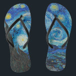 Vincent van Gogh, Starry Night Flip Flops<br><div class="desc">Starry Night,  famous painting by Vincent van Gogh</div>