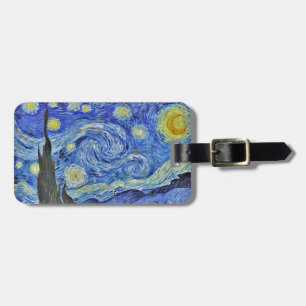 Vincent van Gogh Starry Night GalleryHD Fine Art Luggage Tag