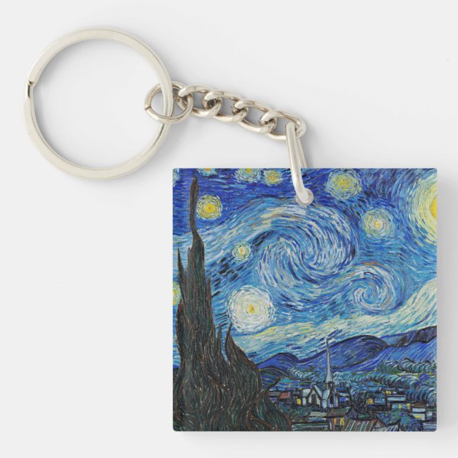 Vincent van Gogh, Starry Night Key Ring (Front)
