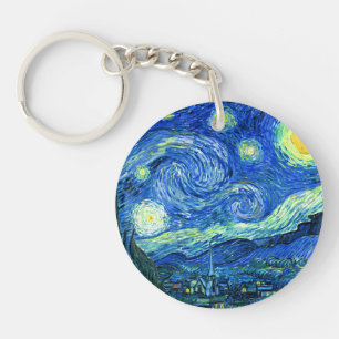 vincent van gogh starry night key ring