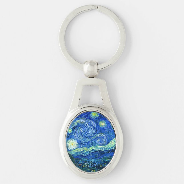 vincent van gogh starry night key ring (Front)