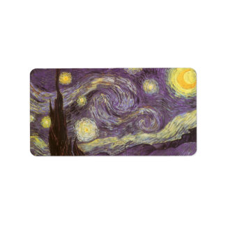 Vincent van Gogh - Starry Night Label