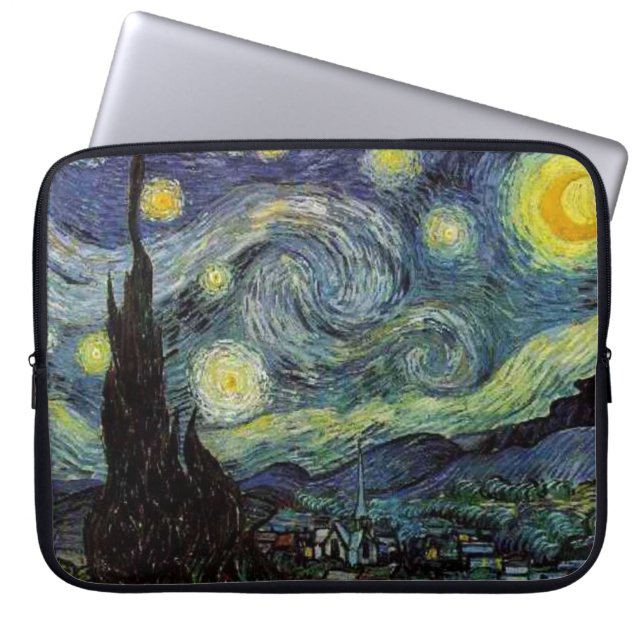 Vincent van Gogh,Starry Night Laptop Sleeve (Front)