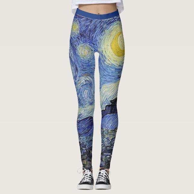 Vincent Van Gogh, Starry Night Leggings (Front)