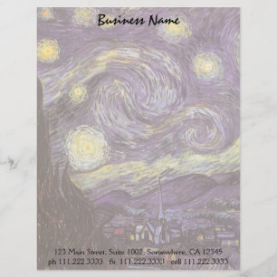 Vincent van Gogh - Starry Night Letterhead Design