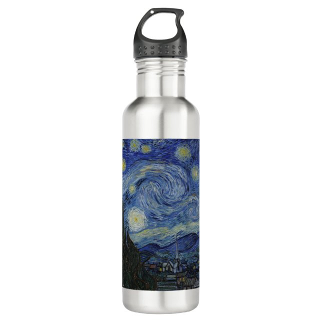 Vincent Van Gogh Starry Night Masterpiece  710 Ml Water Bottle (Front)