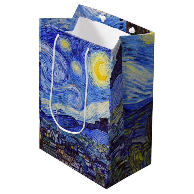 Vincent van Gogh," Starry night" Medium Gift Bag (Front Angled)