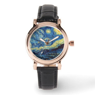 Vincent Van Gogh Starry Night Moon Painting Watch