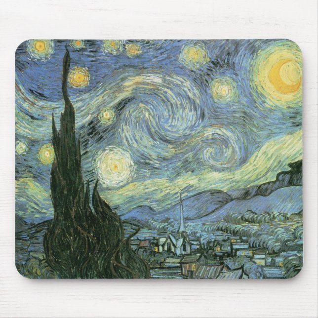 Vincent Van Gogh - Starry Night Mouse Mat (Front)