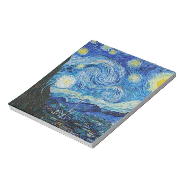 Vincent Van Gogh Starry Night Notepad (Rotated)