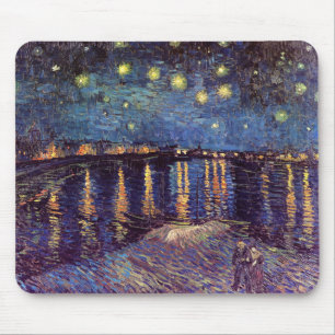 Vincent Van Gogh - Starry Night on Rhone Mouse Mat