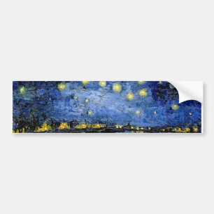 Vincent Van Gogh Starry Night Over the Rhone 1888 Bumper Sticker