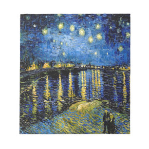 Vincent Van Gogh Starry Night Over The Rhone 1888 Notepad