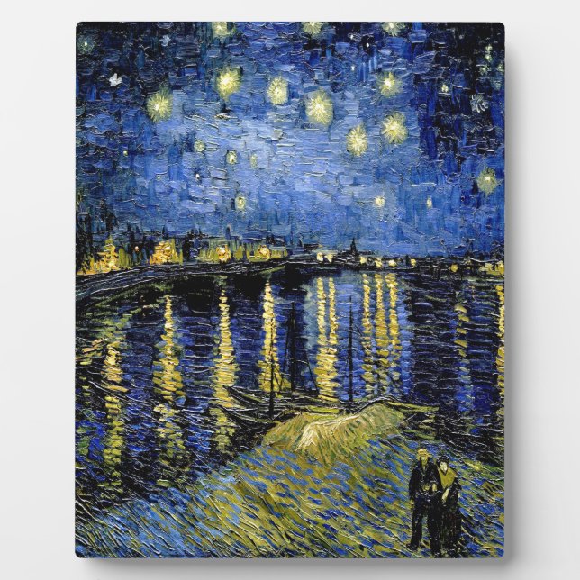 Vincent Van Gogh Starry Night Over The Rhone 1888 Plaque (Front)