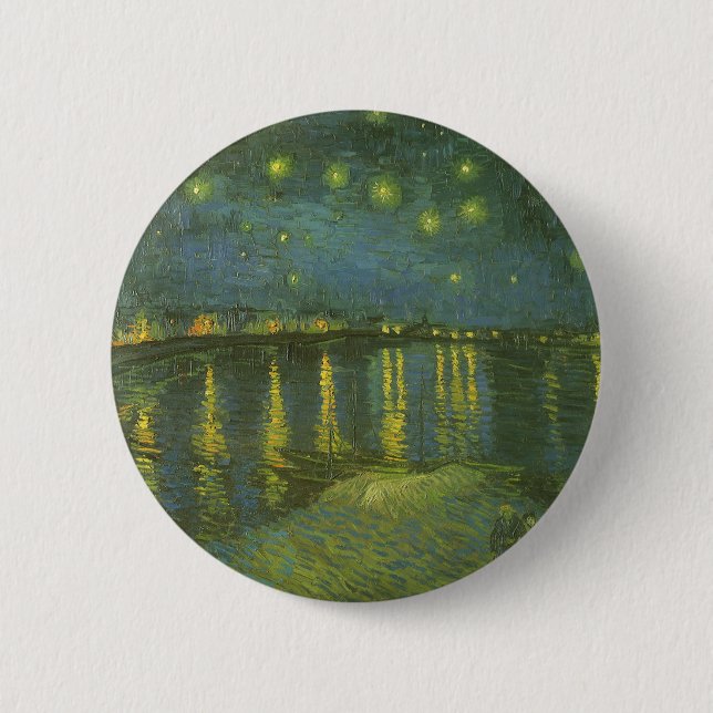 Vincent van Gogh - Starry Night Over the Rhone 6 Cm Round Badge (Front)