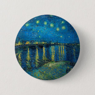 Vincent Van Gogh Starry Night Over the Rhone 6 Cm Round Badge