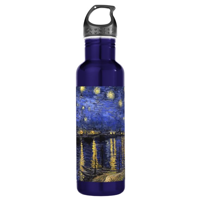 Vincent Van Gogh Starry Night Over The Rhone 710 Ml Water Bottle (Front)