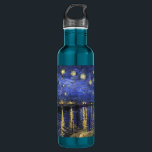 Vincent Van Gogh Starry Night Over The Rhone 710 Ml Water Bottle<br><div class="desc">Vincent Van Gogh Starry Night Over the Rhone Starry Night Over the Rhone (September 1888) is one of Vincent van Gogh's paintings of Arles at night time in Arles. It was painted at a spot on the bank of the Rhone River that was only a one or two-minute walk from...</div>