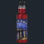 Vincent Van Gogh Starry Night Over The Rhone 710 Ml Water Bottle<br><div class="desc">Vincent Van Gogh Starry Night Over the Rhone Starry Night Over the Rhone (September 1888) is one of Vincent van Gogh's paintings of Arles at night time in Arles. It was painted at a spot on the bank of the Rhone River that was only a one or two-minute walk from...</div>