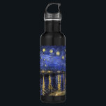 Vincent Van Gogh Starry Night Over The Rhone 710 Ml Water Bottle<br><div class="desc">Vincent Van Gogh Starry Night Over the Rhone Starry Night Over the Rhone (September 1888) is one of Vincent van Gogh's paintings of Arles at night time in Arles. It was painted at a spot on the bank of the Rhone River that was only a one or two-minute walk from...</div>