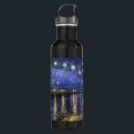 Vincent Van Gogh Starry Night Over The Rhone 710 Ml Water Bottle<br><div class="desc">Vincent Van Gogh Starry Night Over the Rhone Starry Night Over the Rhone (September 1888) is one of Vincent van Gogh's paintings of Arles at night time in Arles. It was painted at a spot on the bank of the Rhone River that was only a one or two-minute walk from...</div>