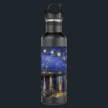 Vincent Van Gogh Starry Night Over The Rhone 710 Ml Water Bottle<br><div class="desc">Vincent Van Gogh Starry Night Over the Rhone Starry Night Over the Rhone (September 1888) is one of Vincent van Gogh's paintings of Arles at night time in Arles. It was painted at a spot on the bank of the Rhone River that was only a one or two-minute walk from...</div>