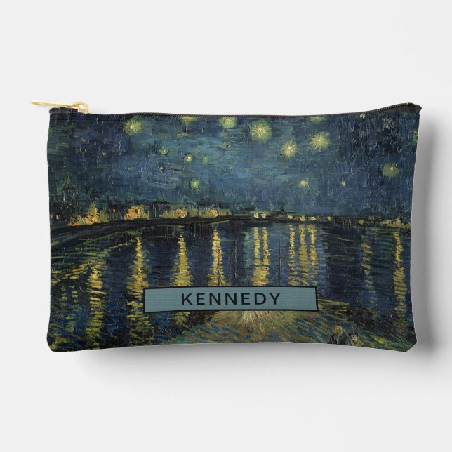 Vincent van Gogh | Starry Night Over the Rhone Accessory Pouch (Front)