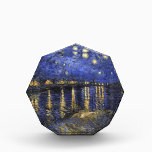 Vincent Van Gogh Starry Night Over The Rhone Award<br><div class="desc">Vincent Van Gogh Starry Night Over the Rhone Starry Night Over the Rhone (September 1888) is one of Vincent van Gogh's paintings of Arles at night time in Arles. It was painted at a spot on the bank of the Rhone River that was only a one or two-minute walk from...</div>