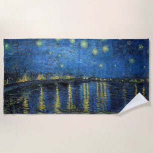 Vincent van Gogh - Starry Night Over the Rhone Beach Towel