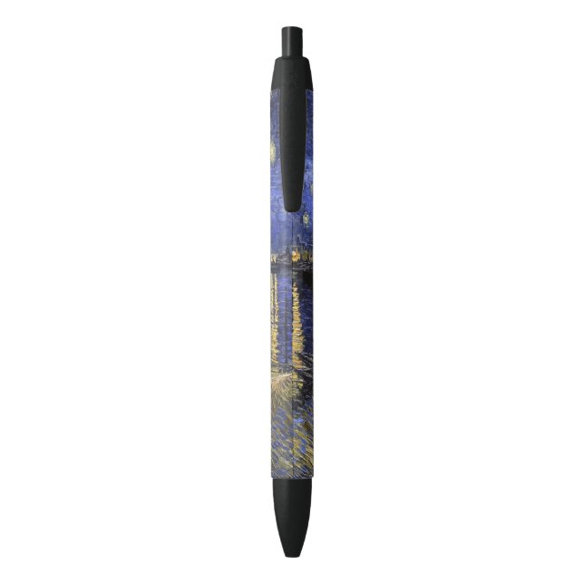 Vincent Van Gogh Starry Night Over The Rhone Black Ink Pen (Back (Vertical))