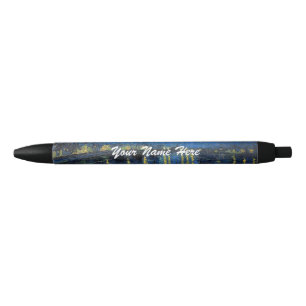 Vincent van Gogh - Starry Night Over the Rhone Black Ink Pen
