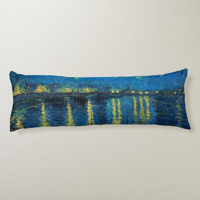 Vincent Van Gogh Starry Night Over the Rhone Body Cushion (Back)