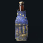 Vincent Van Gogh Starry Night Over The Rhone Bottle Cooler<br><div class="desc">Vincent Van Gogh Starry Night Over the Rhone Starry Night Over the Rhone (September 1888) is one of Vincent van Gogh's paintings of Arles at night time in Arles. It was painted at a spot on the bank of the Rhone River that was only a one or two-minute walk from...</div>