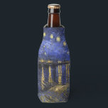 Vincent Van Gogh Starry Night Over The Rhone Bottle Cooler<br><div class="desc">Vincent Van Gogh Starry Night Over the Rhone Starry Night Over the Rhone (September 1888) is one of Vincent van Gogh's paintings of Arles at night time in Arles. It was painted at a spot on the bank of the Rhone River that was only a one or two-minute walk from...</div>